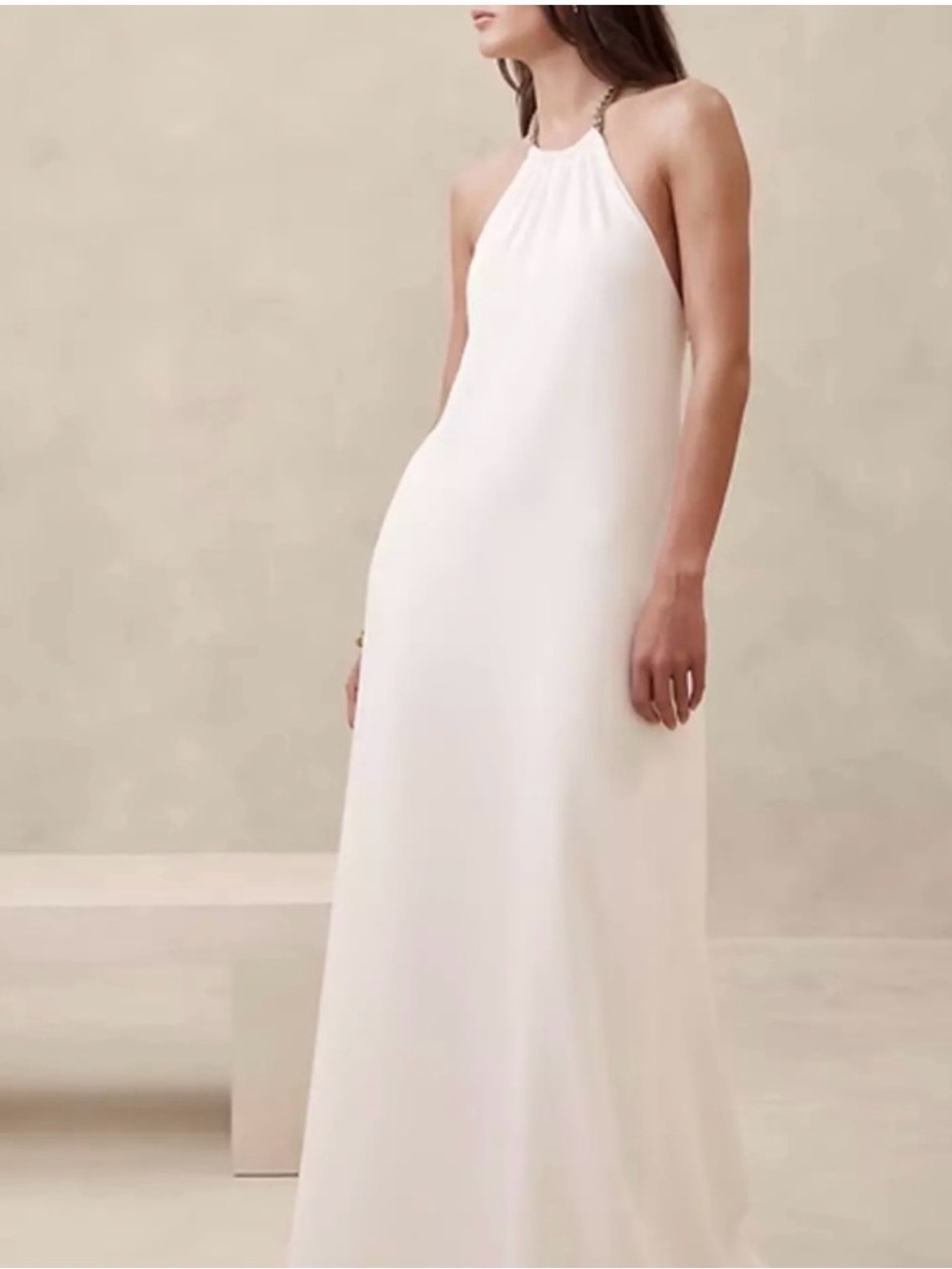 Banana Republic Crepe Halter Dress